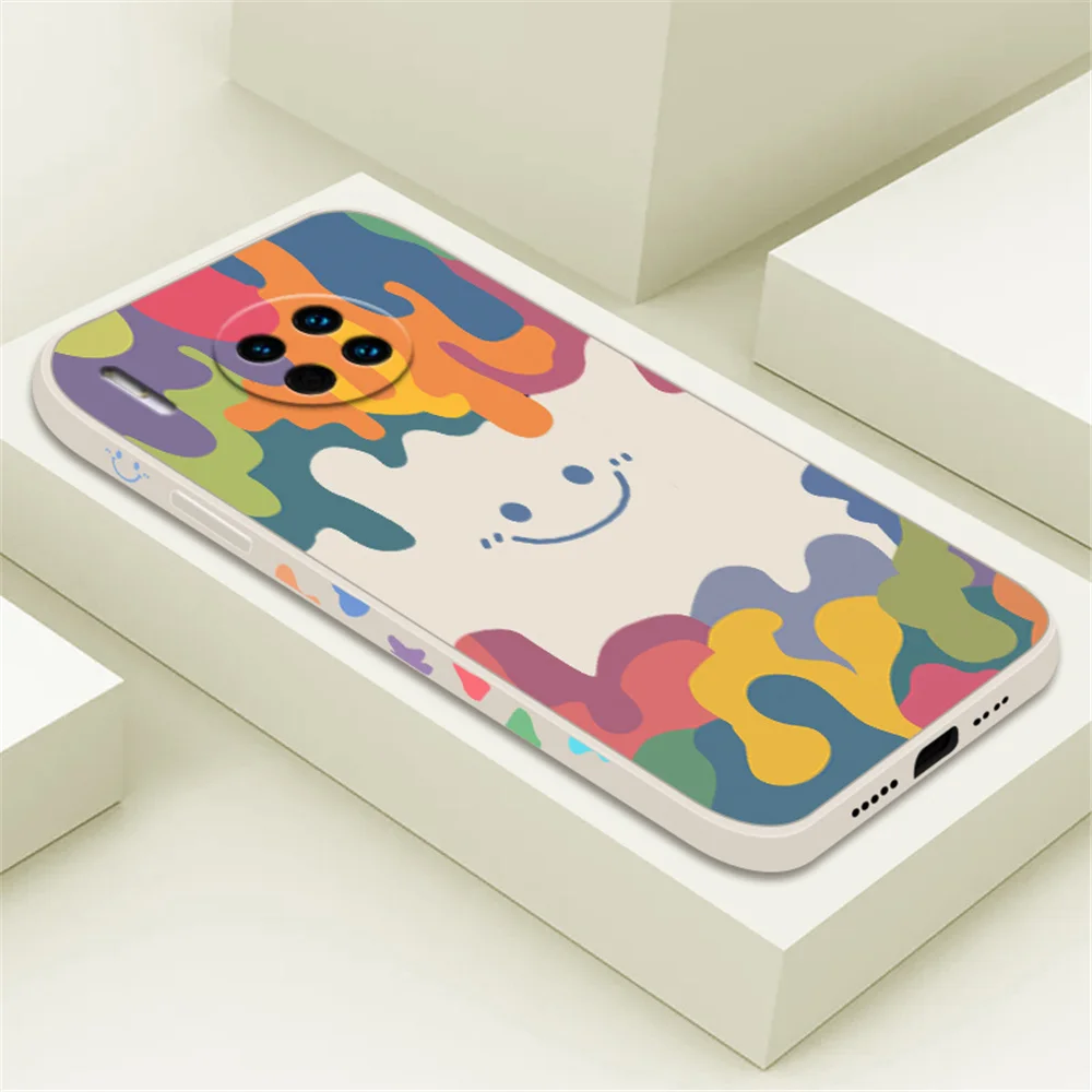 

Huawei mate 20 30 40 Pro P20 P30 P40 Lite P50 Nova 5T silicone rubber square graffiti sheath