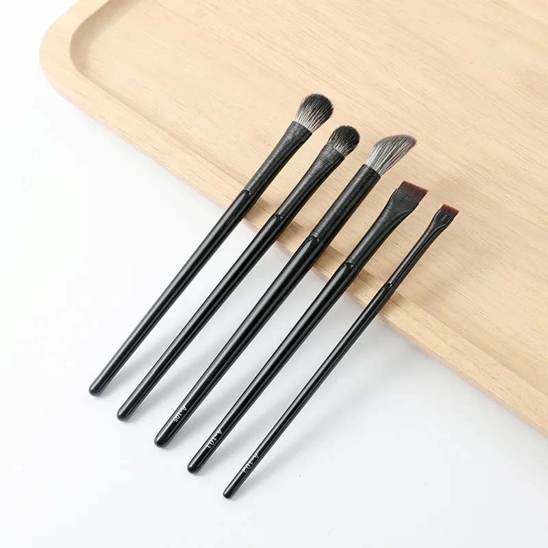 

5 шт./компл. набор кистей для макияжа глаз, тени, подводка для глаз, синтетические волосы, кисти для макияжа, тонкие кисти для бровей и теней