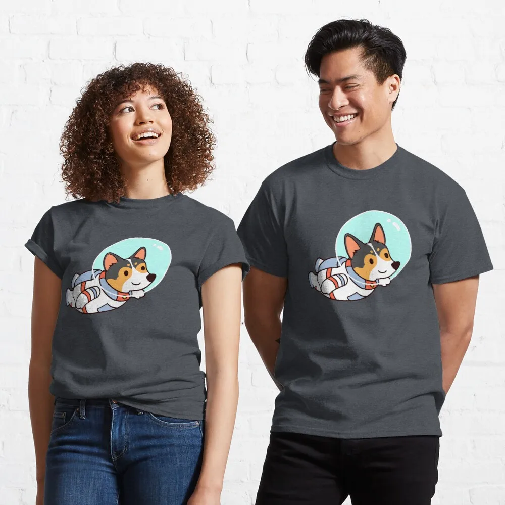

Tops T Shirt Women Astronaut Tri Color Corgi Classic T-Shirt