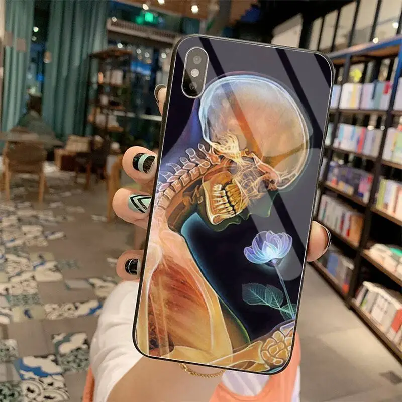 cutewanan medical human organs brain phone case tempered glass for iphone 11 pro xr xs max 8 x 7 6s 6 plus se 2020 case free global shipping