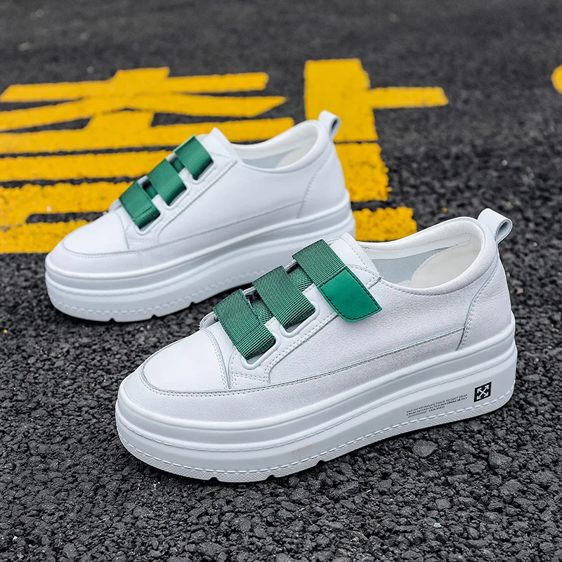 

White Shoes Female Spring New Korean Version of the Wild Leisure Trendy Shoes Muffin Platform Shoes