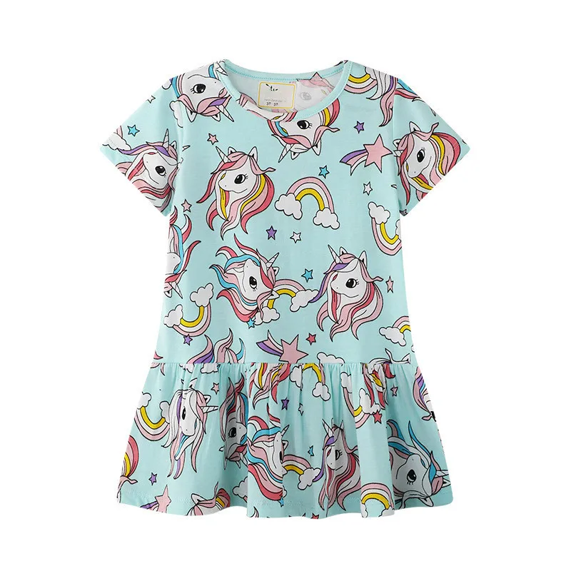 2019 летнее милое Хлопковое платье для маленьких девочек новое модное принцессы с