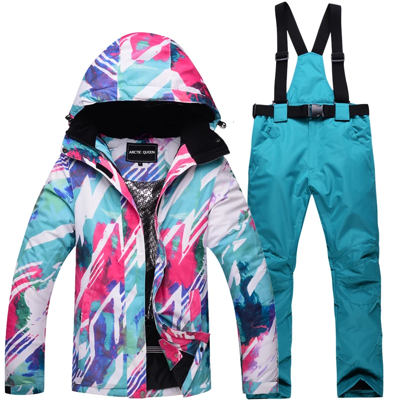 Новинка 2019 стильный женский лыжный костюм односпальная лыжная куртка и лыжные