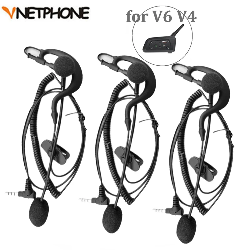 3 шт. наушники-Крючки для рефери 3.5 дюймов Vnetphone V4C V6C FBIM мотоцикл Bluetooth внутренняя