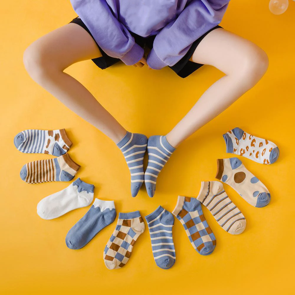 

1Pair 2021 Women Cotton Socks Summer Autumn Cute Boat Socks Ankle Socks Women's Sock Slippers Girls