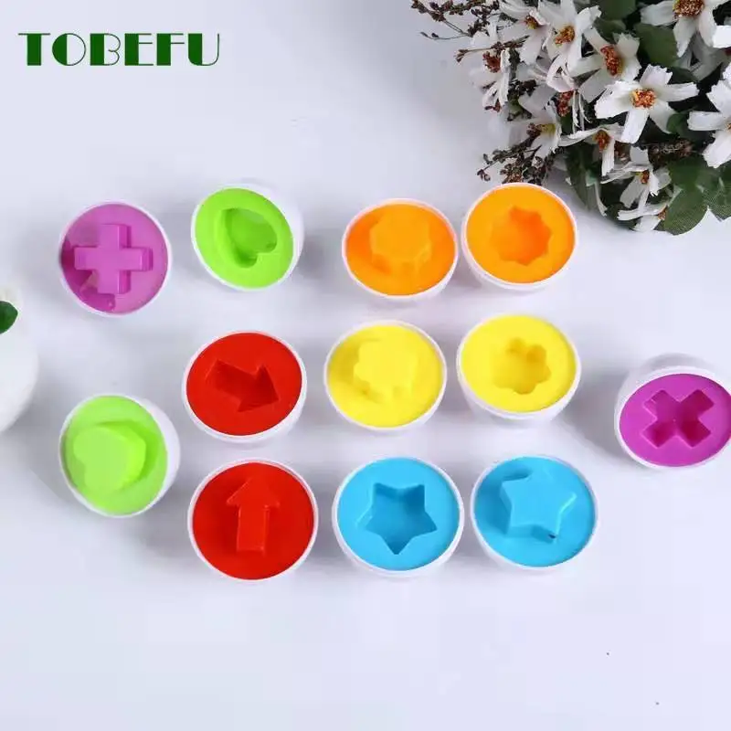 TOBEFU 3 6 штук в партии Монтессори обучающая математическая игрушка смарт яйца 3D