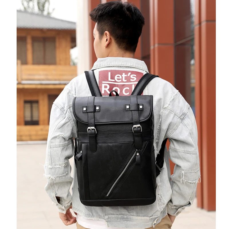 Школьные сумки от кражи mochila hombre, водонепроницаемые, для путешествий, в винтажном стиле, для ноутбука, черный кожаный рюкзак для мужчин, дизайнерские, повседневные, sac a dos