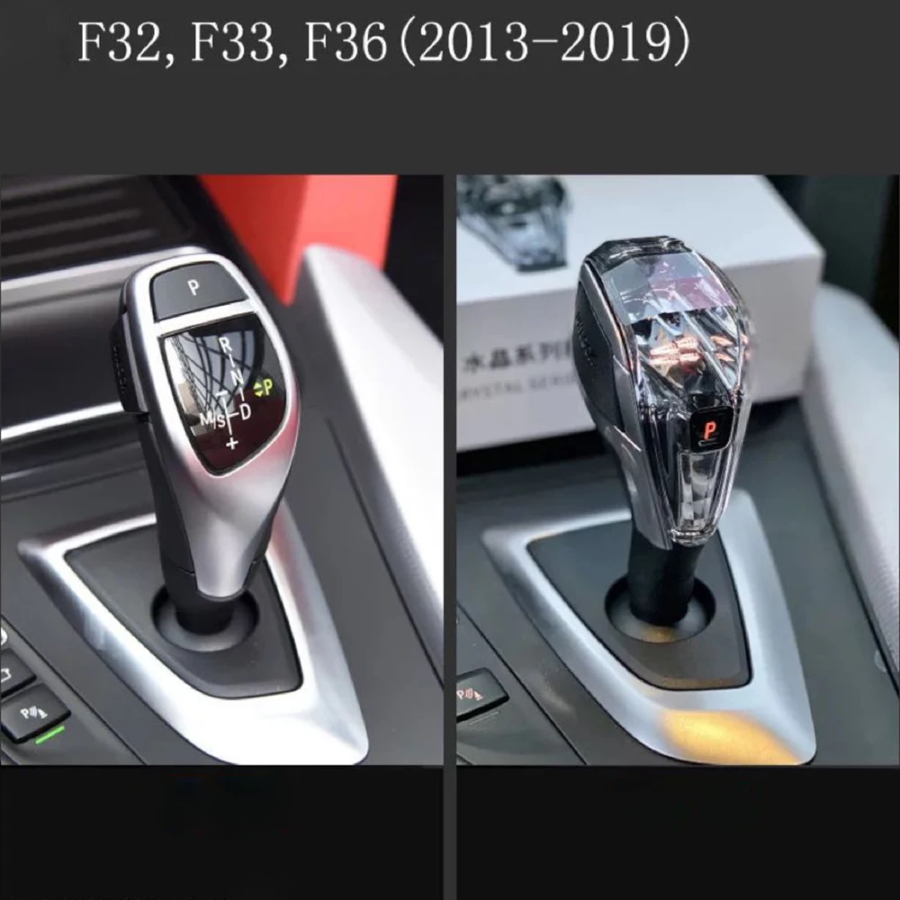 

Modified Gear Shift Handle Replacement for BMW 1/2/3/4 Series F 32 F33 F36 3GT F31 F34 F30 F35 F20 F22 Crystal Gear Knob 13-19