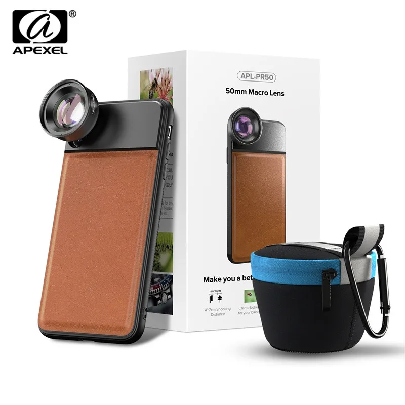 Объектив для камеры APEXEL Pro Series супермакро объектив 50 мм 40 70 iPhone x xs max Huawei P20