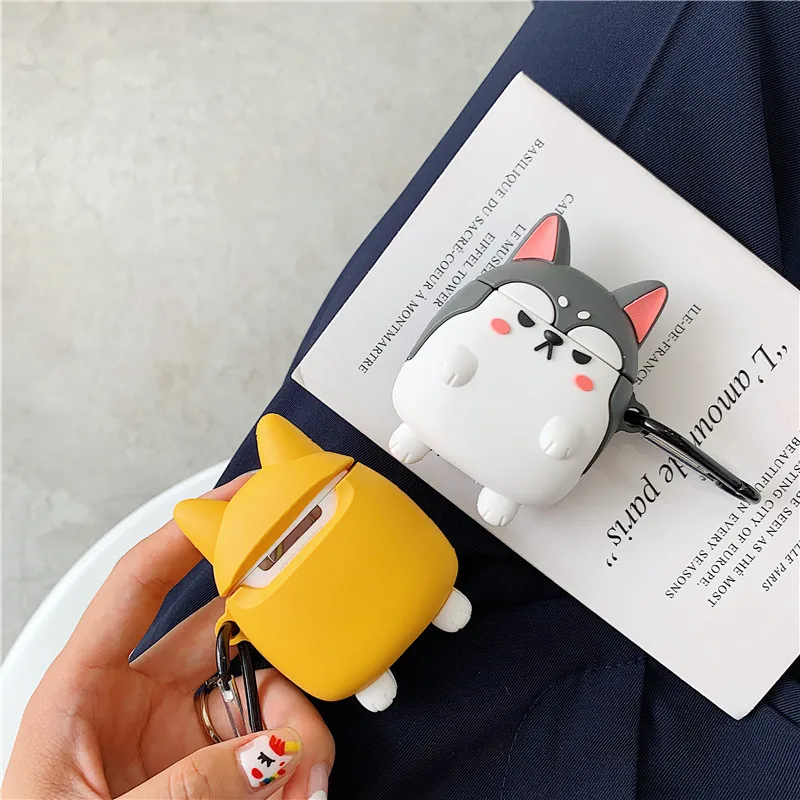 

For AirPod 1 2 Case 3D Corgi Dog Soft Silicone Wireless Bluetooth Earphone Cases For Apple Airpods Case Cute Cover Funda MNL1