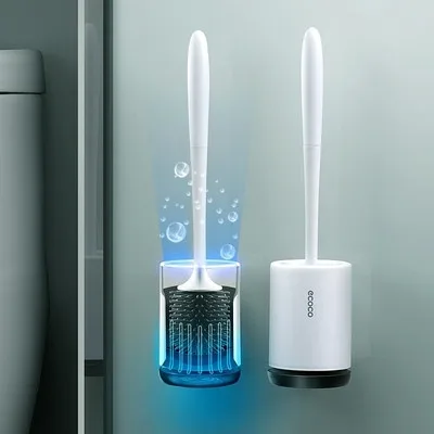 

Silicone Toilet Brush TPR Soft Bristle Head Household Cleaning Brush Bathroom Cleaning Supplies Bathroom Accessories