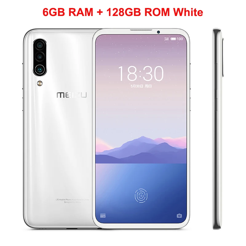 White 6GB 128GB Meizu 16Xs, мобильный телефон, 6,2 дюймов, 6 ГБ ОЗУ, 64 Гб ПЗУ, Восьмиядерный процессор Snapdragon 675, камера заднего вида с тройным объективом 48 МП, 4000 мАч, смартфон - Цвет: White 6GB 128GB