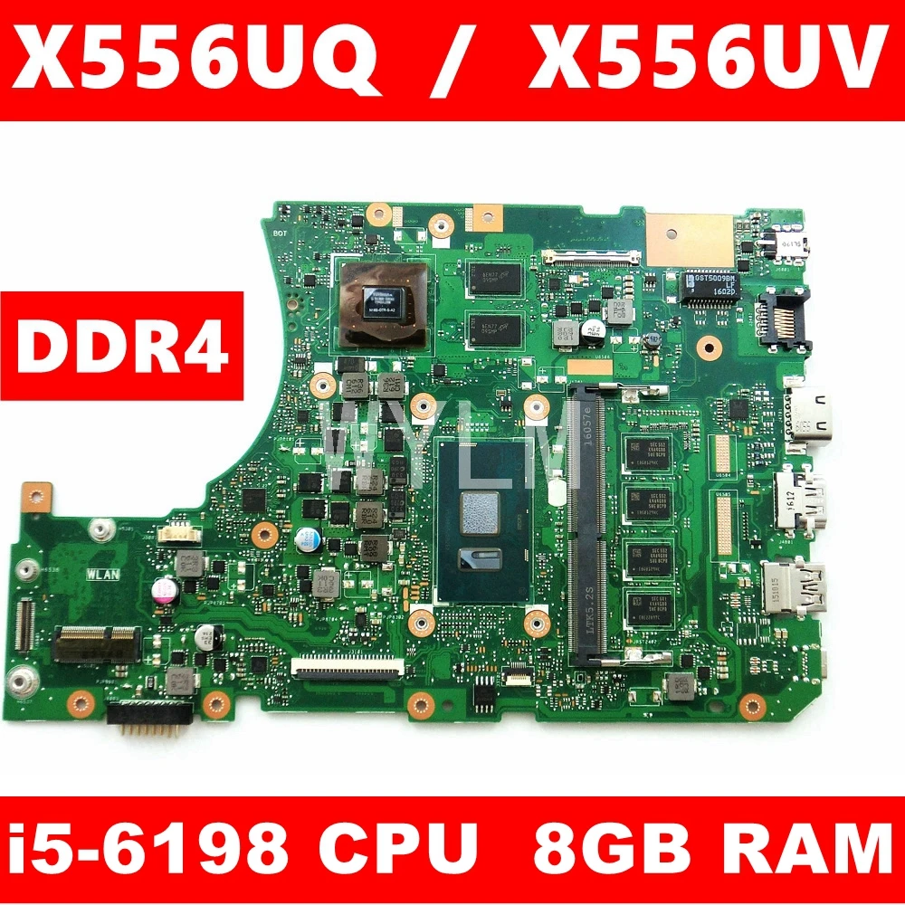 X556UQ MB._ 8G/I5-6198U/AS GT940MX/2G материнская плата REV 3,1 для ASUS X556UV X556U X556UQK X556UQ тест материнской платы ноутбука ОК