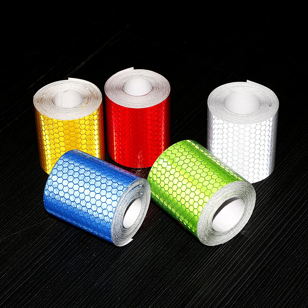 

5x300cm Car Motorcycle Reflective Tape Stickers Car Styling Decoration For Automobiles Safe Material Safety Warning Tape