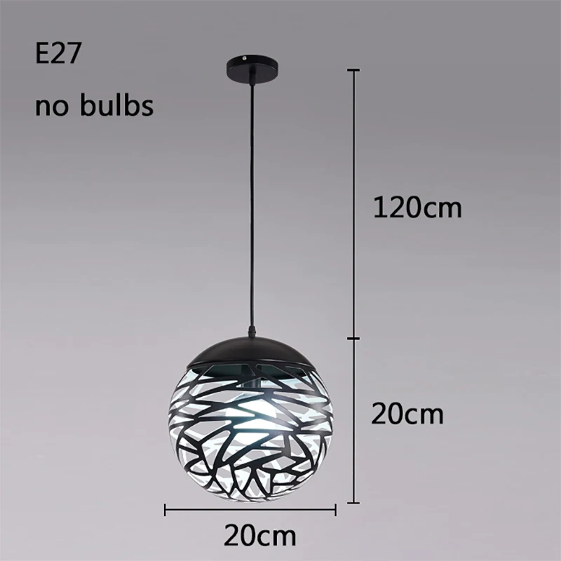 

Modern Pendant Lights Industrial Pendant Lamp Ball Led Hanging Living Room Dining Room E27 Light Fixture Home Decor for Home