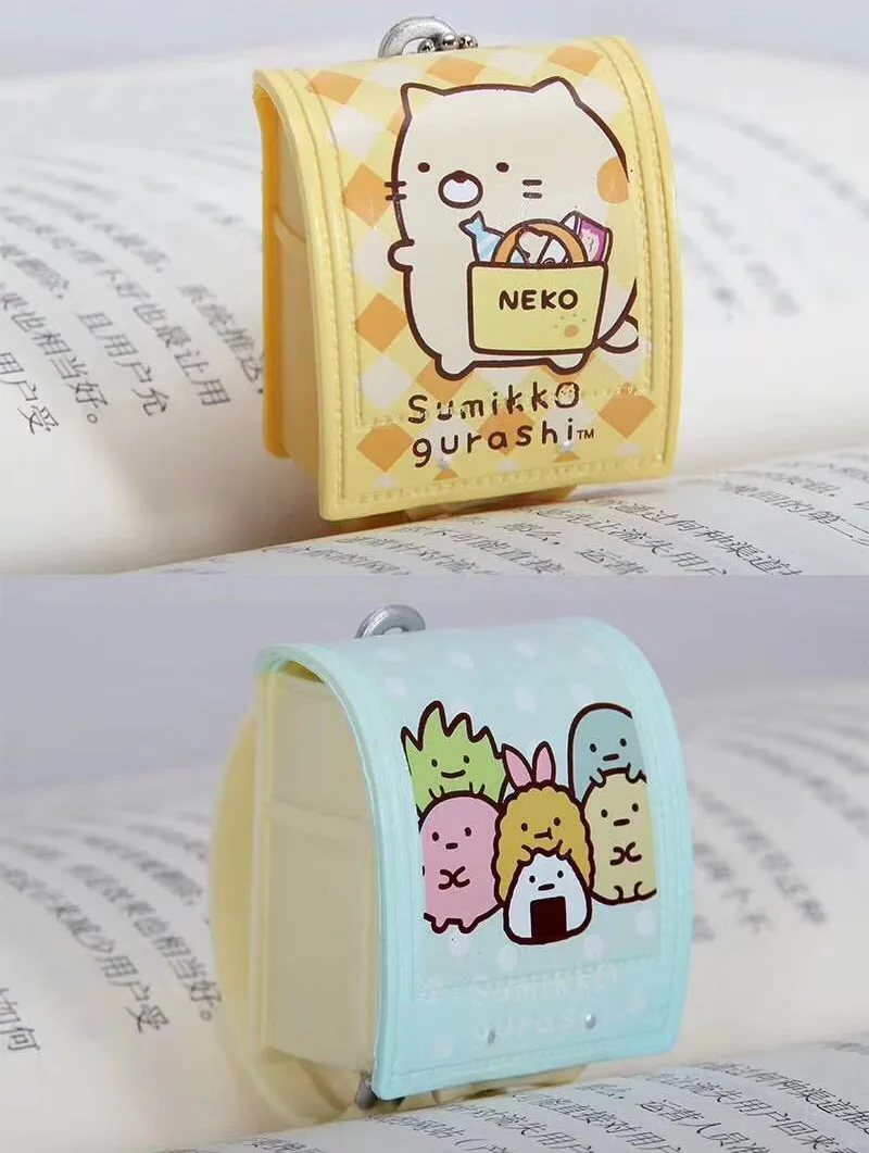 Things In The School Bag Mini PVC Action Figure Keychain Pendant Toy Kawaii Cartoon Corner Bio Key Doll |