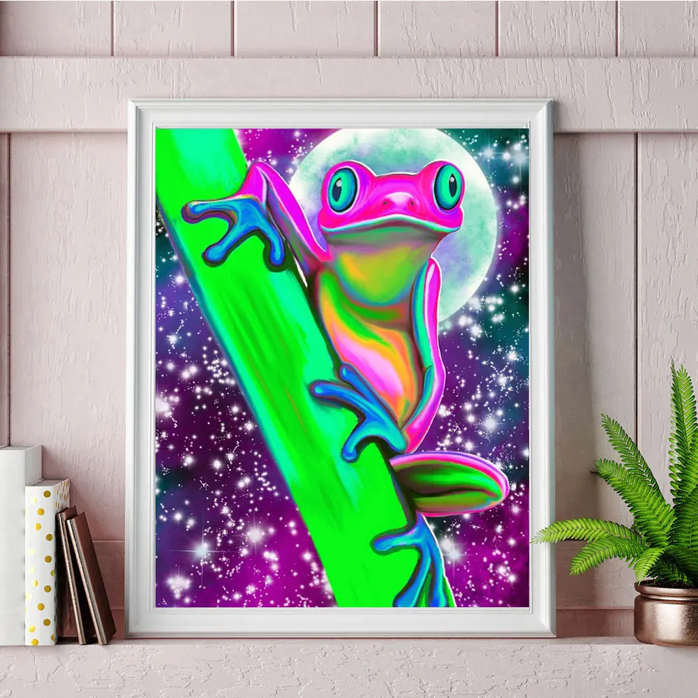 Алмазная живопись сделай сам вышивка крестиком лягушки 5D алмазная животные