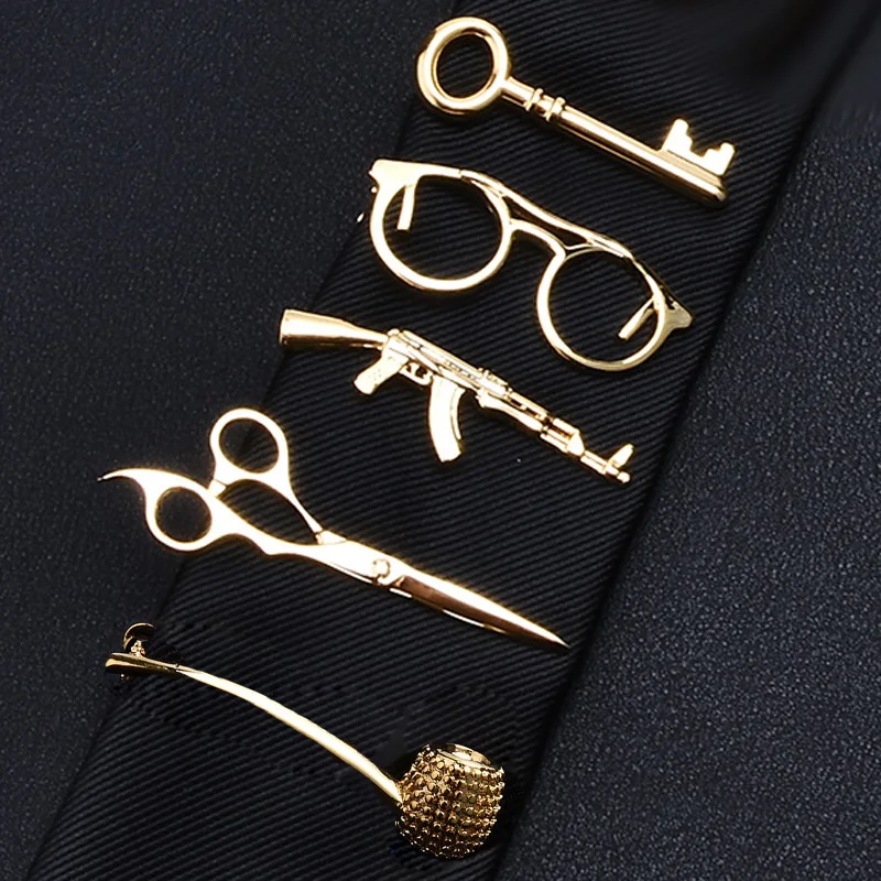 Галстук балка мужские стильные металлические ножницы для очков зажим галстука