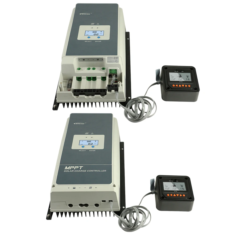 저렴한 EPever-MPPT 태양광 충전 컨트롤러, 100A 12V 24V 36V 48V 백라이트 LCD 150V PV 입력 공통 네거티브 접지 트레이서 10415an