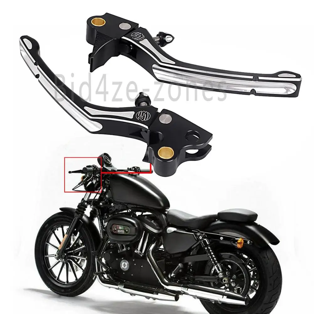Черный ЧПУ регулятор тормозной рычаг сцепления для Harley Touring 1996 2007 Softail 2000 2014 Dyna 2016