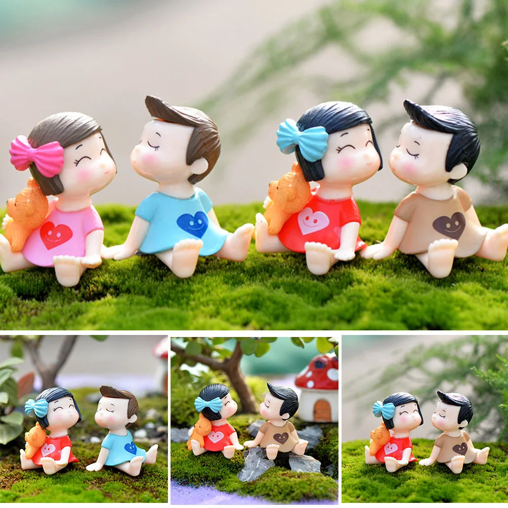 

Miniature Landscape Garden Decorative Ornament Couple Small Ornaments D1
