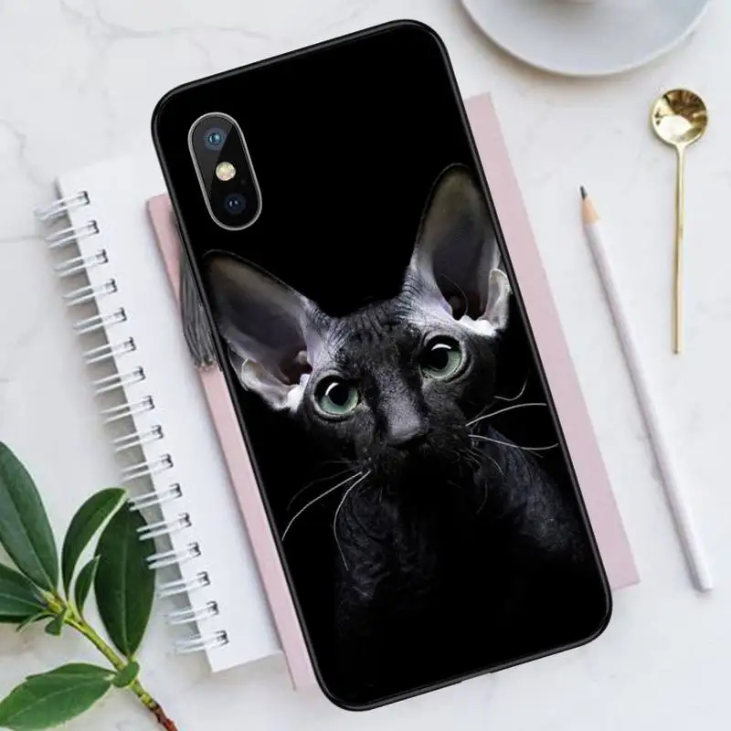 

Sphynx cat animal Phone Case for iPhone 11 12 pro XS MAX 8 7 6 6S Plus X 5S SE 2020 XR Luxury brand shell funda coque