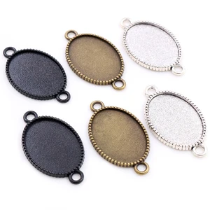 10 шт. 18x25 мм Внутренний размер Черный Античный посеребренный Бронзовый Классический Стиль Камея Кабошон основание Подвеска Ожерелье результаты