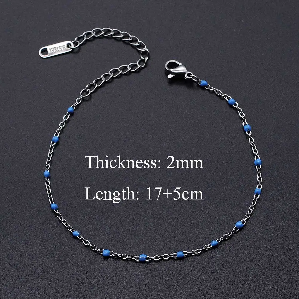 5 шт./лот браслет из нержавеющей стали с эмалью и шариком бисера оптовая продажа