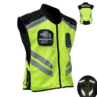 moto reflective vest jacket motorcycle safty waistcoat warning clothing high visibility vest team uniform off road racing vest