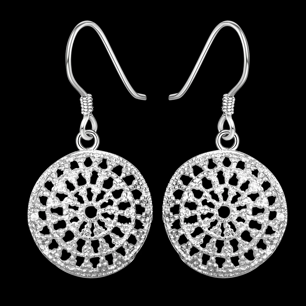 

ZEMIOR Round Bag Simple Round Shape Earrings Vintage Hollow Out Creative Design Earrings For Women Jewelry Gift Hot Selling