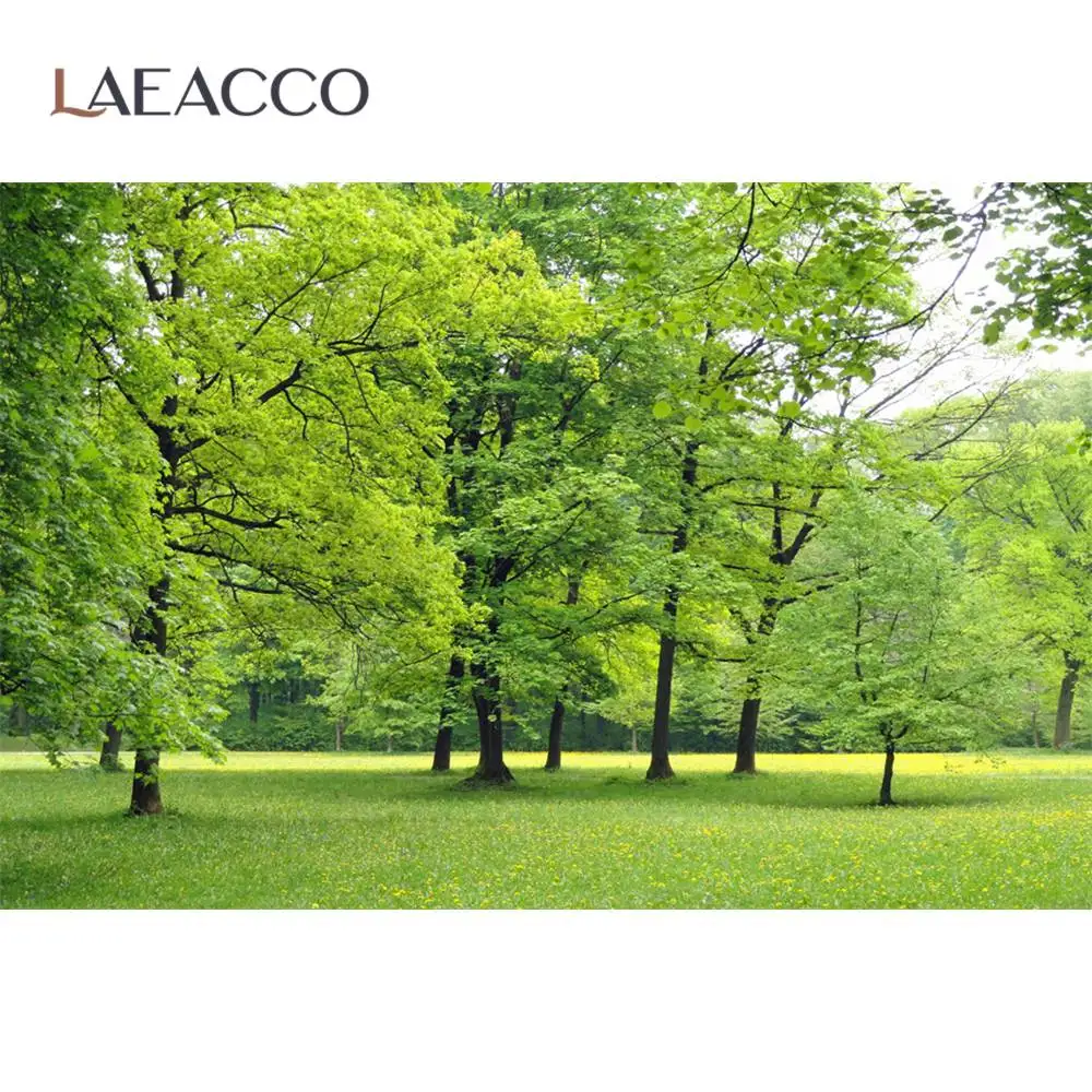 Фотофон Laeacco для фотостудии с осенним деревом упавшими листьями детским