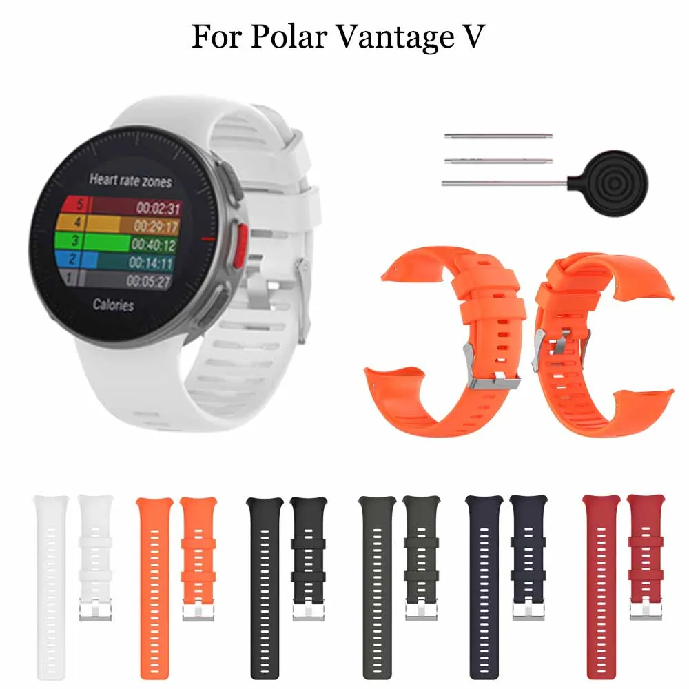 

Soft Silicone Strap For Polar Vantage V Watchband Replacement Smart Watch WristBand Wearable Device Accessories For Polar watch