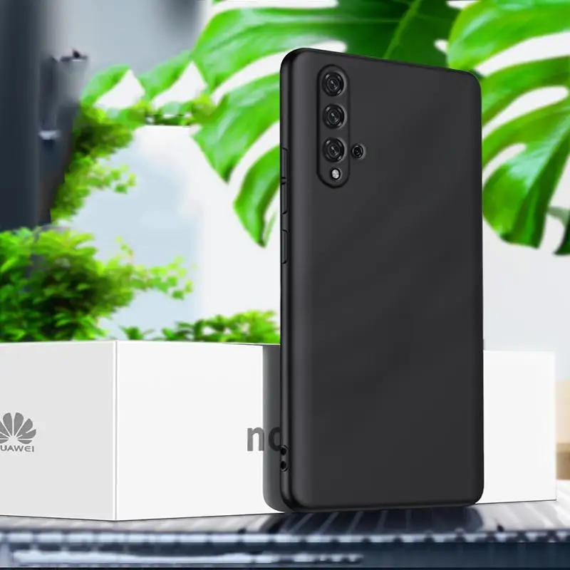 Матовый Мягкий ТПУ Черный тонкий чехол для телефона Huawei Honor 8 20 8X 8A Pro Lite P20 P30 Mate 10 30