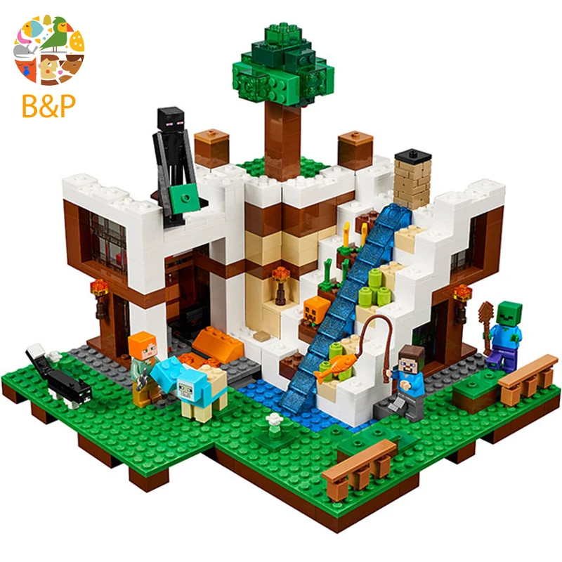 21134 747 шт. серия &quotМои миры&quot модель дома с водопадом набор кирпичей игрушки для