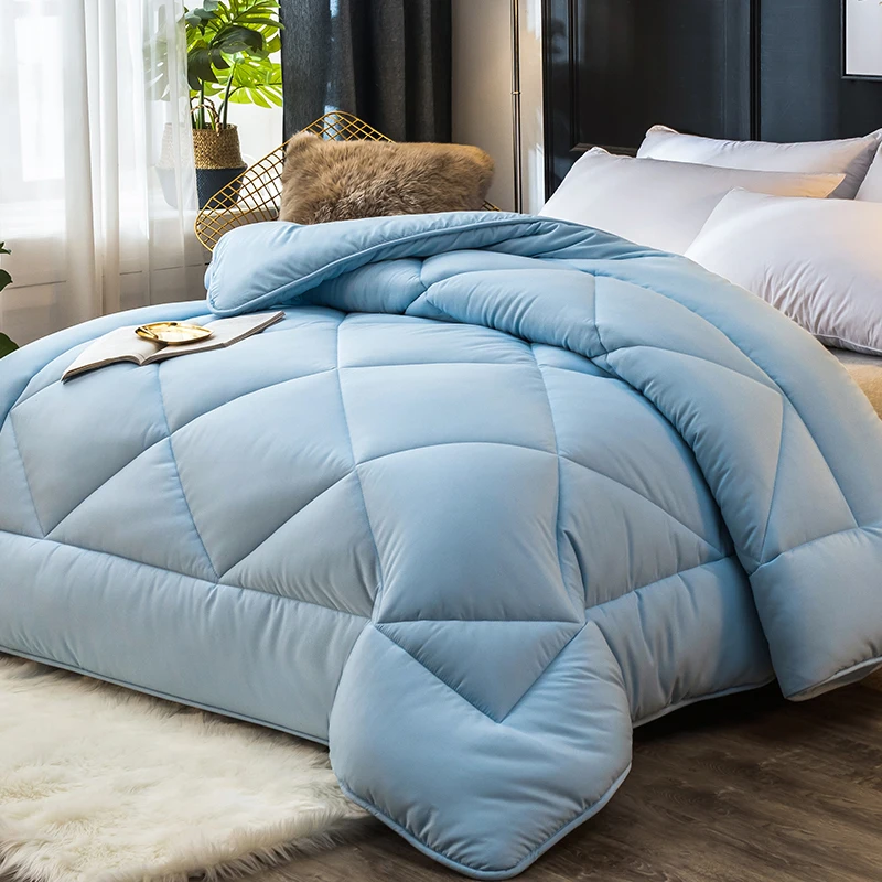 

Cheap And High Quality Bedding Filler Spring Autumn Comforter Blanket Filled Down Quilt Premium Pure Color Duvet Comforter