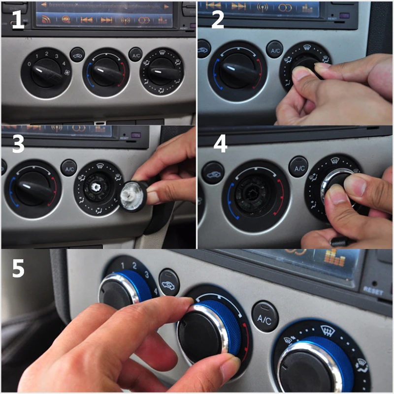 

3Pcs/Set Car Air Knob for Ford Focus 2 3 MK2 MK3 Mondeo Car Interior Air Conditioning Outlet Adjustment Knob Parts