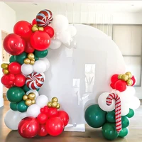 93pcs christmas balloon garland arch kit xmas candy red green balloon chrome gold balloons party christmas decortions