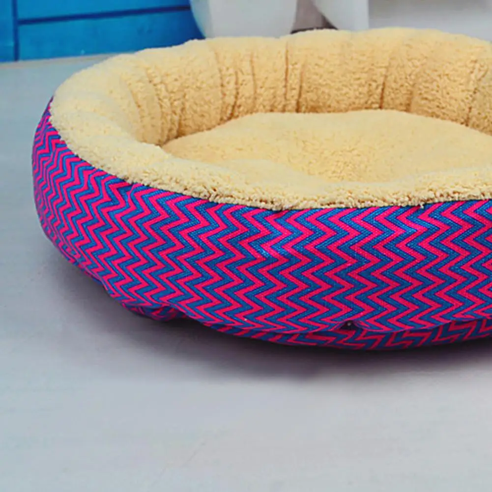 Мягкая фланелевая круглая теплая кровать для домашнего домика собаки щенка
