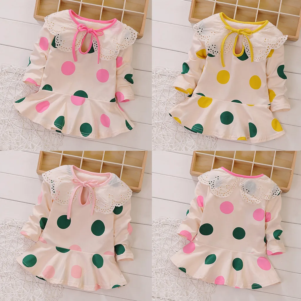 Платье с длинными рукавами Летние сетчатые платья для девочек Сезон Зима