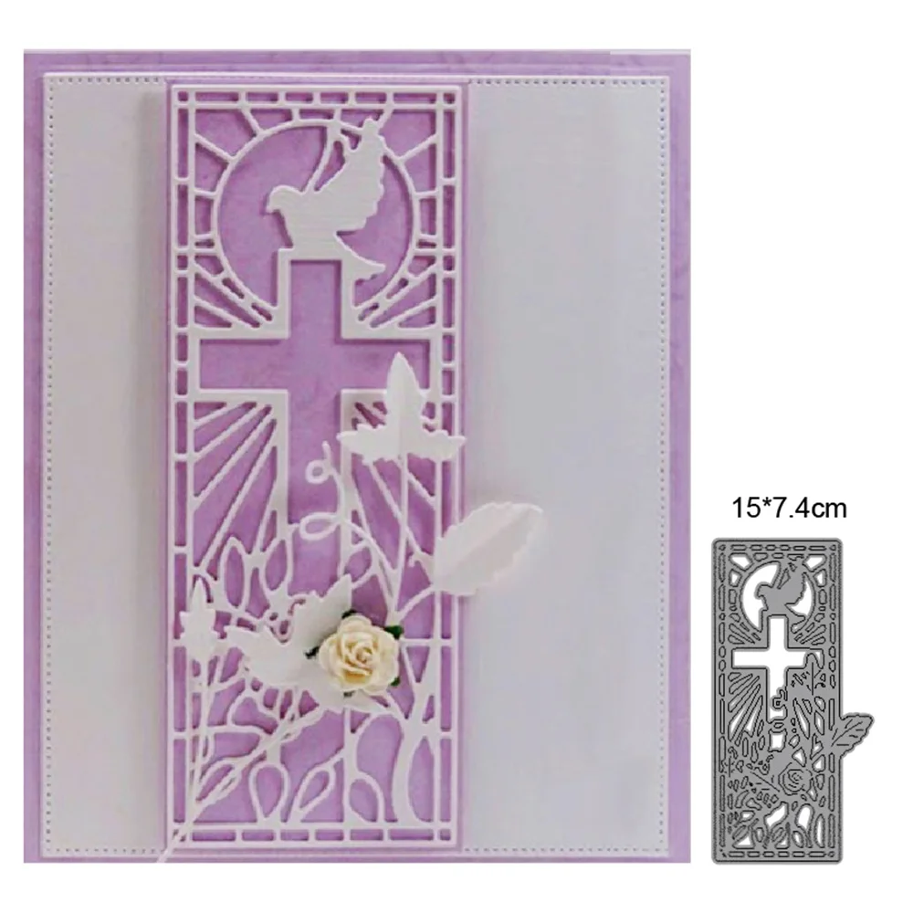 

Metal Cutting Dies Cut Mold Bird Cross Flower Rectangle Frame Decoration Scrapbook Paper Craft Knife Mould Blade Punch Stencils
