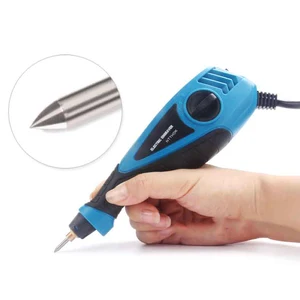 Электрический гравировальный станок гравировки ручка со светодиодной лампы небольшой гравировка машины цемент керамической металл дерево Лазерная Маркировочная ручка