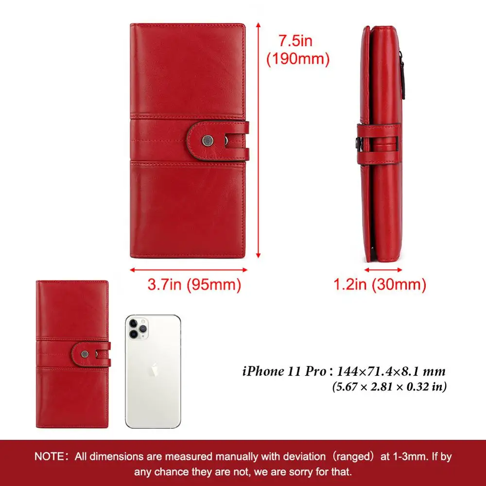 Женский кошелек из натуральной кожи удобный длинный для монет с отделением карт