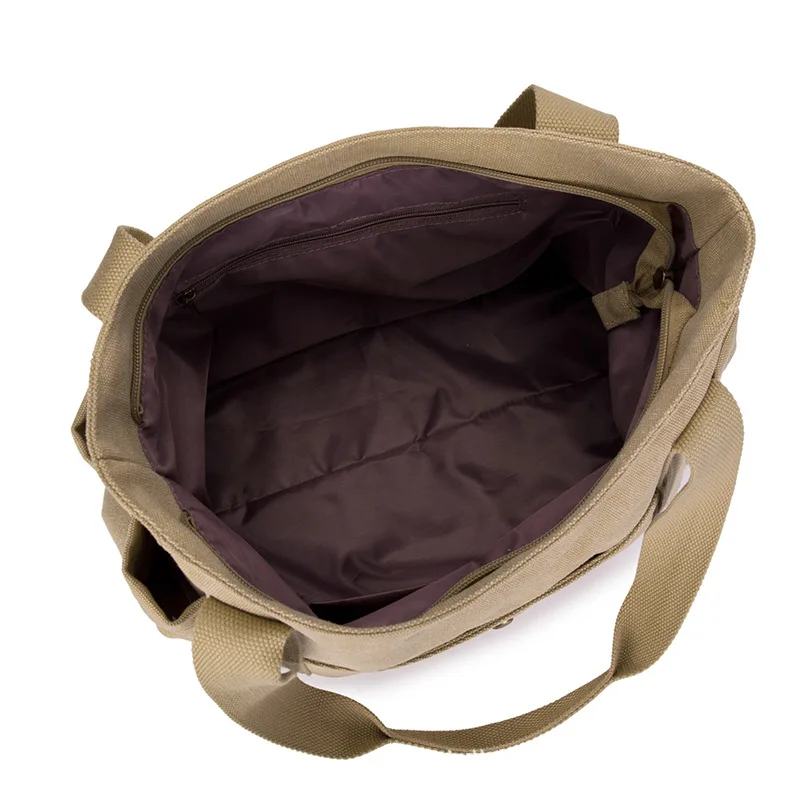 

Casual Canvas Tote Shopper Bag Women Handbag Designer Large Capacity Fabric Shoulder Bags for Women 2021 Big Multi-pocket Purse