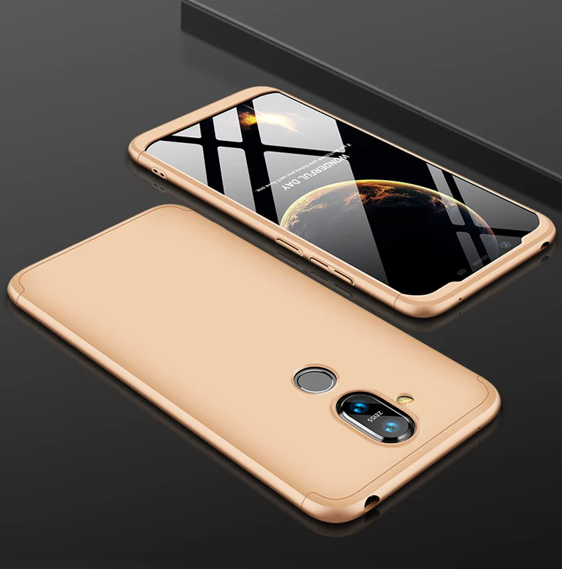 8 Для Nokia 8,1 Nokia8.1 чехол NokiaX7 360 градусов полное покрытие защищенный Матовый Жесткий чехол для Nokia X7 8,1 Чехол со стеклянной пленкой - Цвет: 8