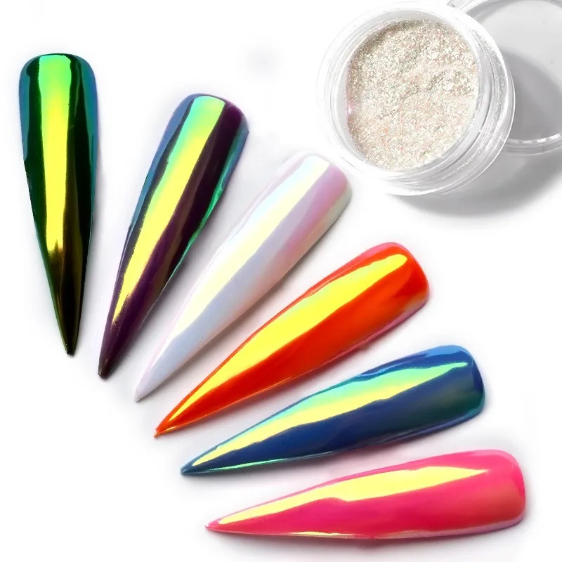 1 коробка 1g гвоздь с зеркальным блеском порошок металлический Цвет УФ-гель для