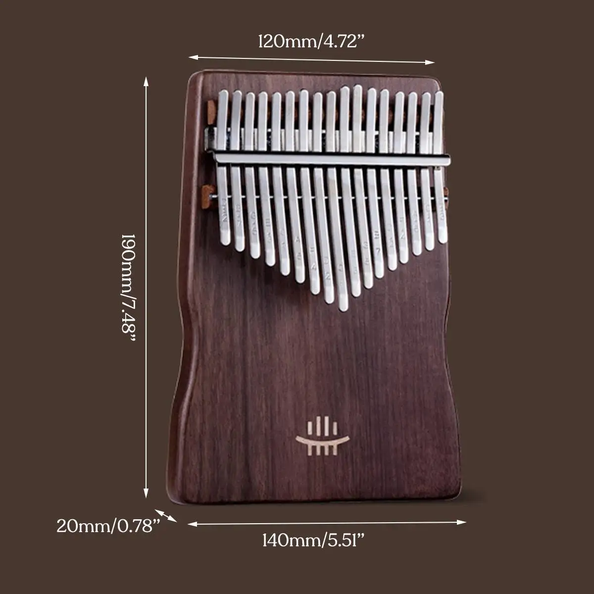 

Kalimba 17 Keys Wooden Mahogany Mbira Muscial Instrument Full Solid Finger Piano for Beginner Practical Kalimba 17 for Kids Gift