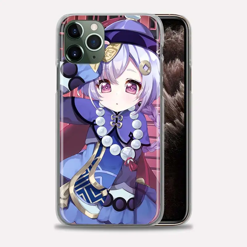 

Hard PC Phone Case for iPhone 12 11 Pro Max Cover for iPhone 7 Plus SE 2020 X XS XR 8 6 6S Shell Genshin Impact Ganyu Qiqi