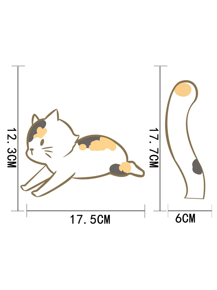 

ZTTZDY Animal Cartoon Cat Car Rear Window Sticker YJ3-0033