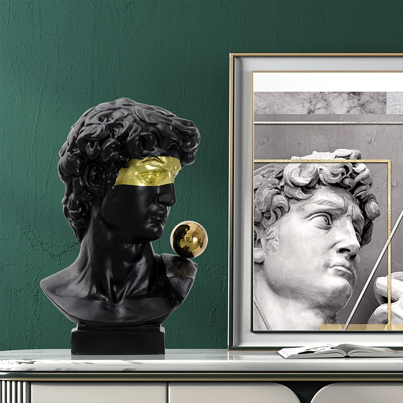 Modern Arts David Statue Abstract Figure Art Sculpture Michelangelo Buonarroti Resin Art&ampCraft Decorations For Home Gift R4107 | Дом и сад