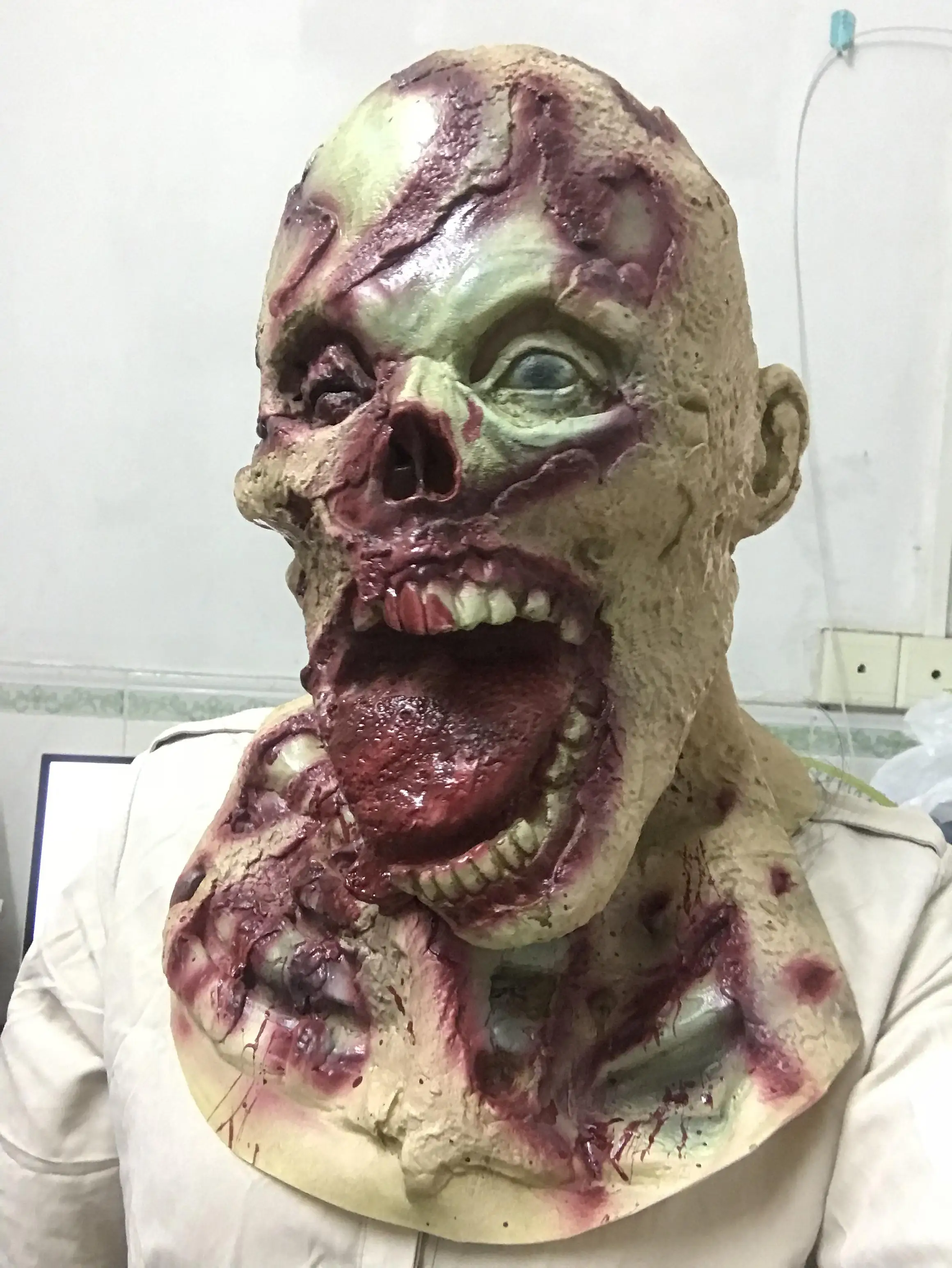 Хэллоуин ужасная маска кровавых зомби маски грязный язык голова на всю голову